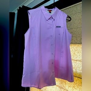 Eddie Bauer sleeveless water guide shirt.